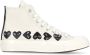 Comme des Garçons Play Canvas High Top Sneakers Ivory Beige Dames - Thumbnail 1