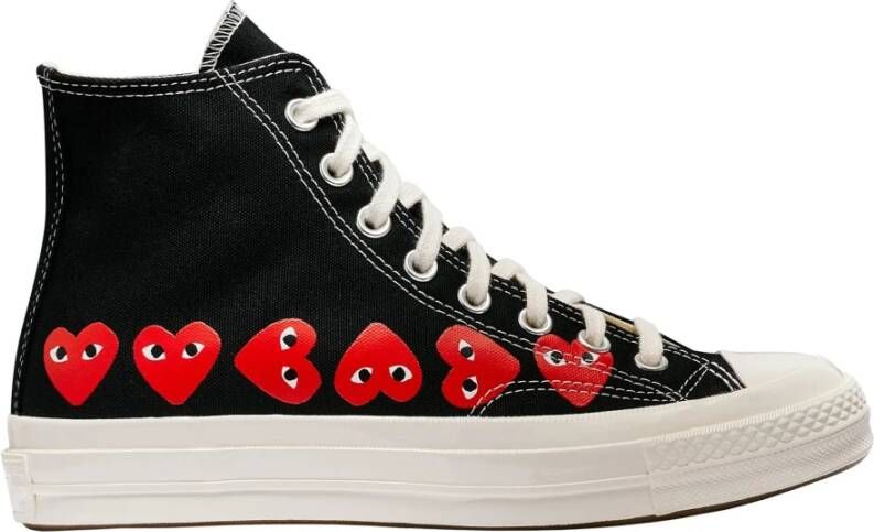 Comme des Garçons Play Chuck 70 Multi Heart High Zwarte Sneakers Black Heren