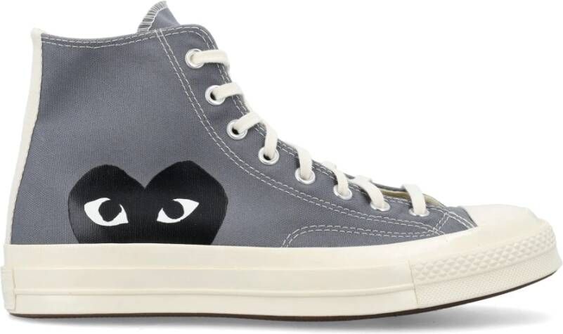 Comme des Garçons Play Grijze Canvas Chuck 70 CGD Hi Sneakers Gray Dames