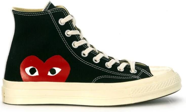 Comme des Garçons Play Grote Hart High Top Sneakers Black Dames