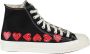 Comme des Garçons Play Hart High Top Sneakers Black Heren - Thumbnail 1