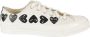 Comme des Garçons Play Hart Lage Top Sneakers White Heren - Thumbnail 1