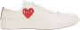 Comme des Garçons Play Hart Print Canvas Lage Sneakers White Dames - Thumbnail 1