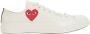 Comme des Garçons Play Hart Print Canvas Lage Sneakers White Heren - Thumbnail 1