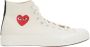 Comme des Garçons Play Hartprint High-Top Canvas Sneakers White Heren - Thumbnail 1