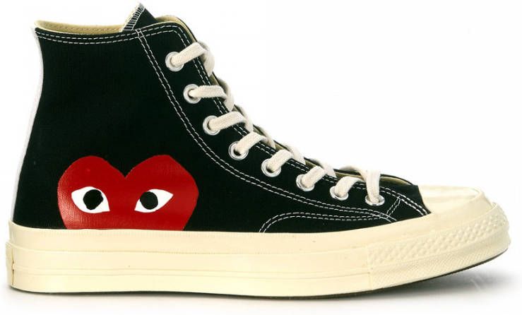 Comme des Garçons Play Zwarte Canvas Chuck Taylor 70 High-Top Sneakers Zwart Unisex