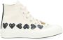 Comme des Garçons Play Hoge Sneaker met Zwarte Harten Beige Dames - Thumbnail 1