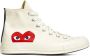 Comme des Garçons Play Hoge Sneakers Wit Rood Hart White Dames - Thumbnail 1