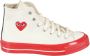 Comme des Garçons Play Hoge Top Sneakers White Heren - Thumbnail 1