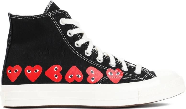 Comme des Garçons Play Multi Heart Hi Top Sneakers Black Dames