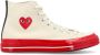 Comme des Garçons Play Off White Canvas High Top Sneakers Beige Heren - Thumbnail 1