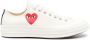 Comme des Garçons Play Rode Hart Lage Sneakers White Heren - Thumbnail 1