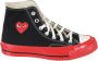 Comme des Garçons Play Rode High Top Sneakers Black Heren - Thumbnail 1