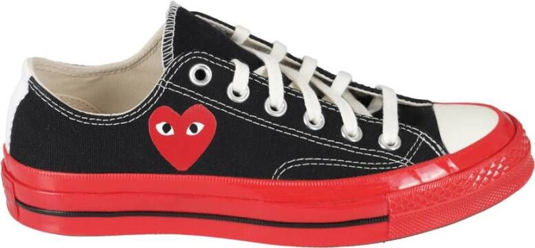 Comme des Garçons Play Rode Zool Lage Top Sneakers Black Heren