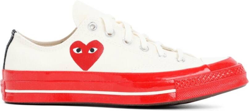 Comme des Garçons Play Witte Converse Sneakers White Dames