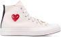 Comme des Garçons Play Witte Heart Hi-Top Sneakers White Heren - Thumbnail 1