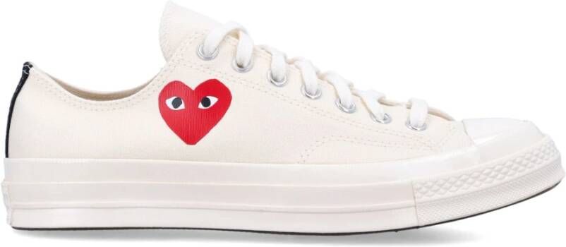 Comme des Garçons Play Witte Heart Low Top Sneakers White Unisex