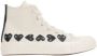 Comme des Garçons Play Witte High-Top Canvas Sneakers White Dames - Thumbnail 1