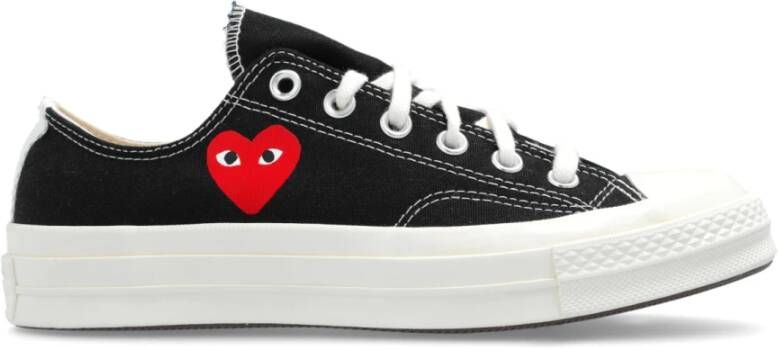 Comme des Garçons Play Canvas Heart Sneakers Zwart Black Heren