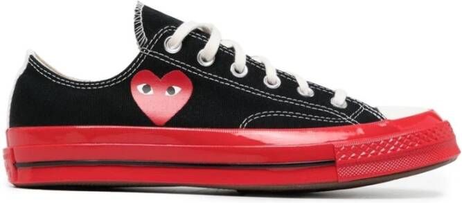 Comme des Garçons Play Zwarte Bug-Eyed Heart Sneakers Black Dames