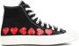 Comme des Garçons Play Zwarte Canvas Hi Top Sneakers Black Heren - Thumbnail 1