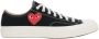 Comme des Garçons Play Zwarte Hart Lage Canvas Sneakers Black Dames - Thumbnail 1