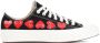 Comme des Garçons Play Zwarte Hart Lage Sneakers Black Dames - Thumbnail 1