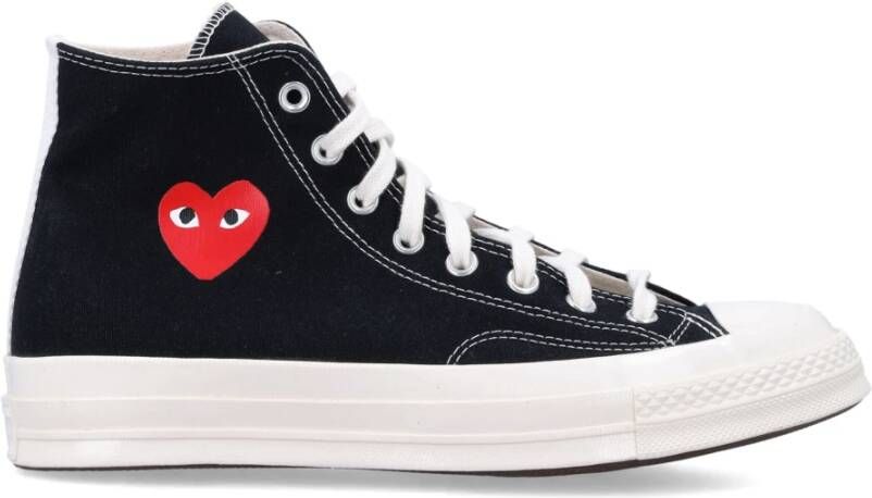 Comme des Garçons Play Zwarte Heart Hi Top Sneakers Black Heren