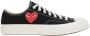 Comme des Garçons Play Zwarte Heart Low-Top Canvas Sneakers Black Heren - Thumbnail 1