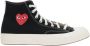 Comme des Garçons Play Zwarte High-Top Canvas Sneakers Black Dames - Thumbnail 1