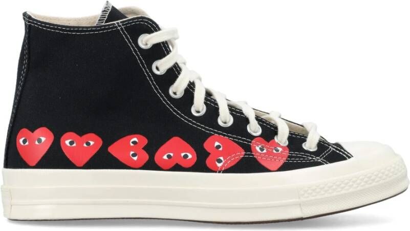 Comme des Garçons Play Zwarte Multi Heart Hi-Top Sneakers Black Dames