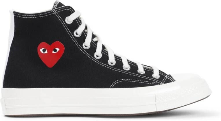 Comme des Garçons Play Zwarte Sneakers Verhoog Stijl Black Heren