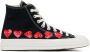 Comme des Garçons Zwarte Canvas Hart Print Sneakers Black - Thumbnail 1