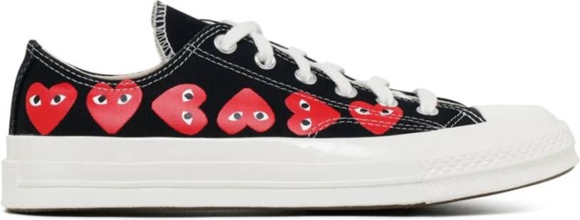 Comme des Garçons Zwarte Heart Chuck 70 Sneakers Black Dames