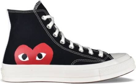 Comme des Garçons Zwarte High-Top Canvas Sneakers Black Dames