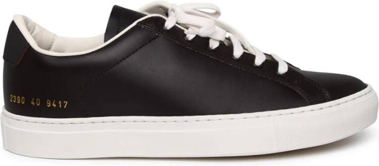 Common Projects Bruin Leren Sneakers Ronde Neus Black Heren