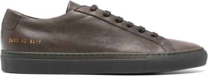 Common Projects Donkerbruine Lage Sneaker Brown Heren