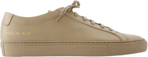 Common Projects Koffie Leren Lage Sneakers Brown Heren