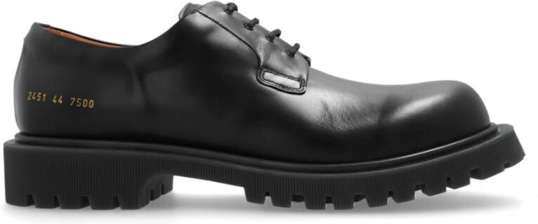 Common Projects Leren laarzen Chunky Black Heren