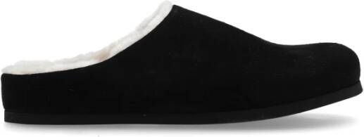 Common Projects Leren slides Klomp Black Dames