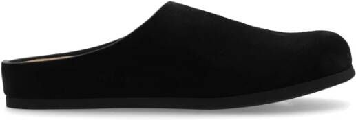 Common Projects Leren slides Klomp Black Dames