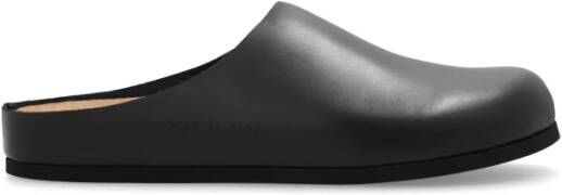 Common Projects Leren slides Klomp Black Heren