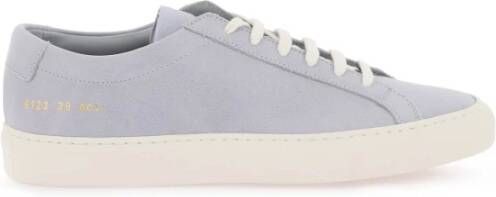 Common Projects Leren sneakers met goudkleurige print Blue Dames