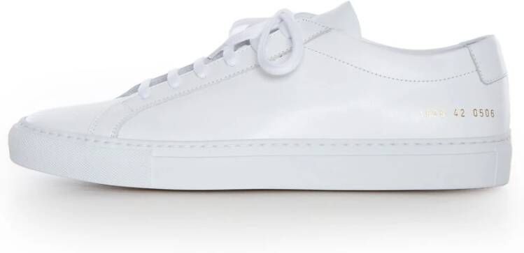 Common Projects Minimalistische Leren Sneaker White Heren