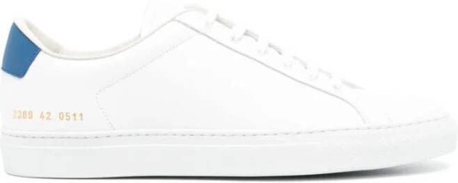 Common Projects Wit Blauw Retro Klassieke Sneaker White Heren