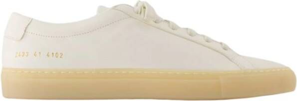 Common Projects Witte Leren Sneakers Ronde Neus White Heren