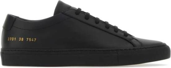 Common Projects Zwarte leren Achilles sneakers Zwart Dames