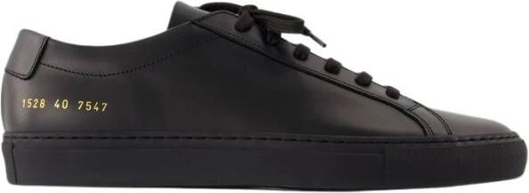 Common Projects Zwarte Leren Lage Sneakers Black Heren