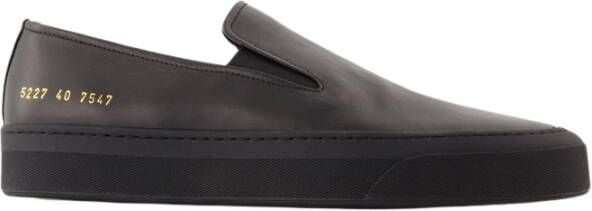 Common Projects Zwarte Leren Slip On Sneakers Black Heren