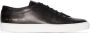 Common Projects Zwarte Leren Sneakers Goud Logo Black Heren - Thumbnail 1